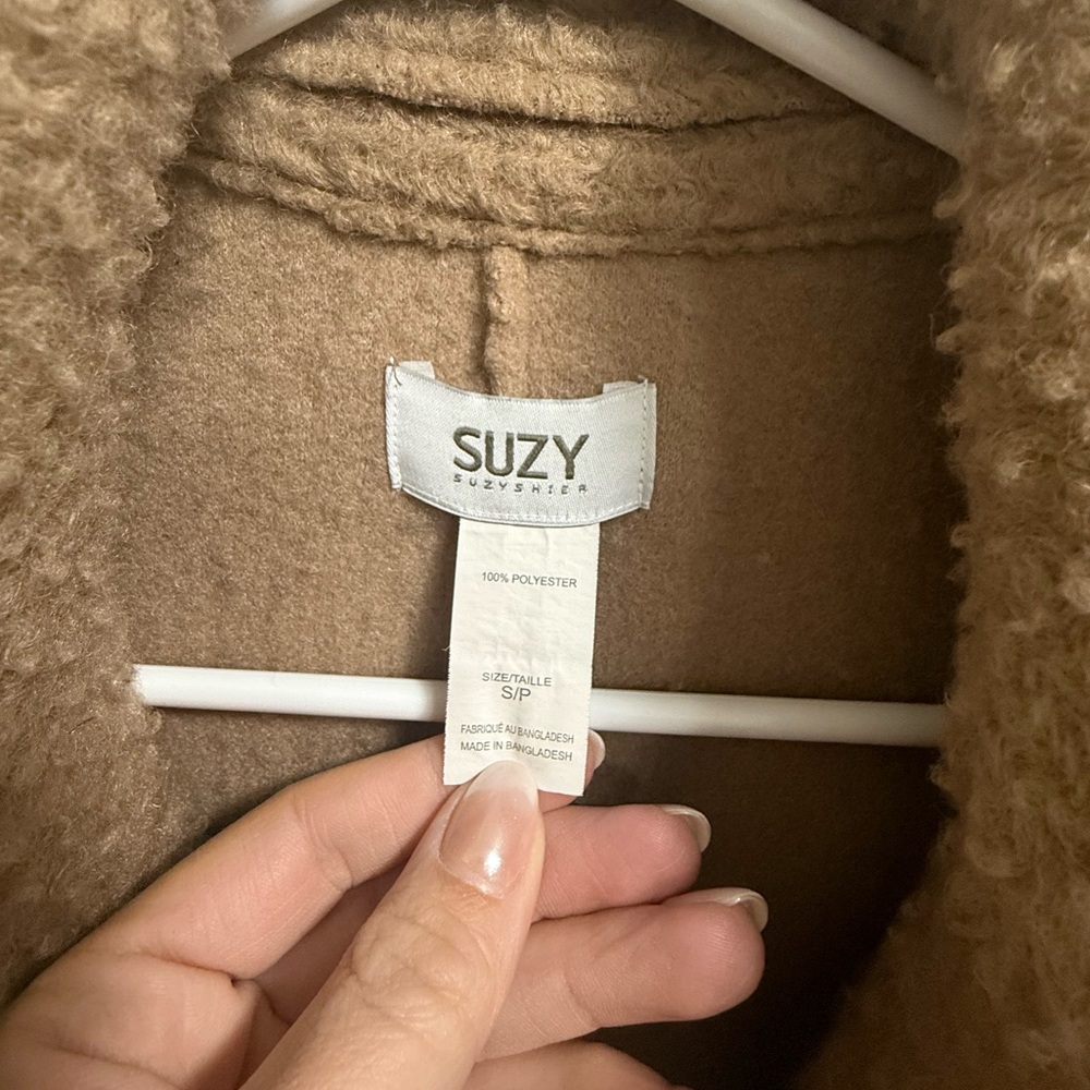 Suzy Shier Tan Teddy Coat - Picture 2 of 3